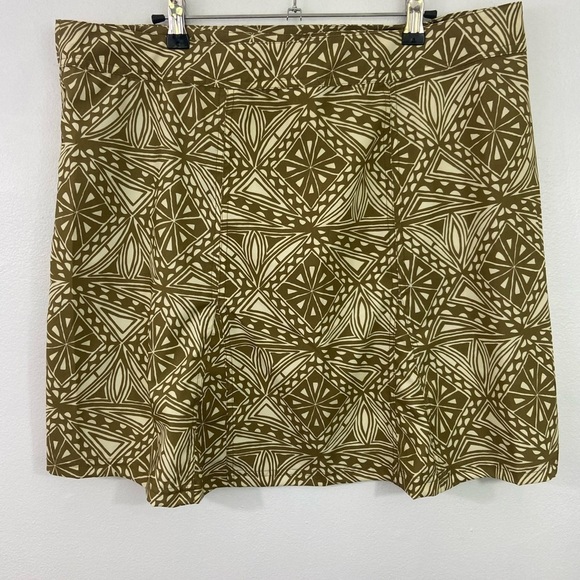 Ripskirt Hawaii Wrap Skirt XL Vintage Tribal Print Green Mini Adj Waist Swim - Picture 2 of 6